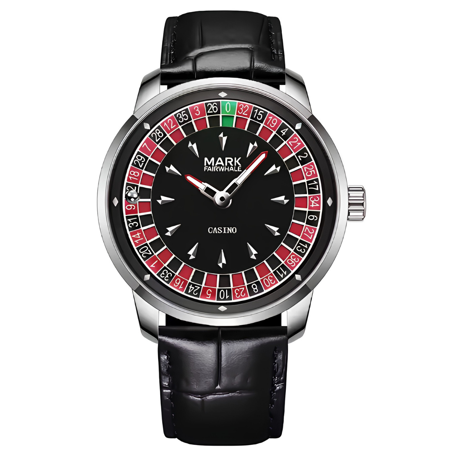 Casino Roulette Watch Mens Quartz Rotating Dial Luxury Sport Wristwatch Cool Gif
